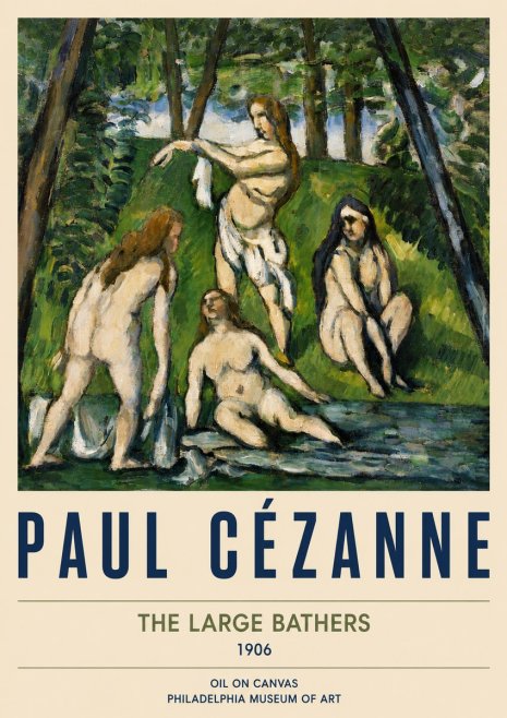 Paul Cézanne The Large Bathers IV No5 - Plakát