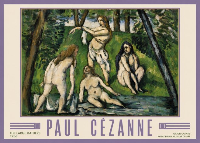 Paul Cézanne The Large Bathers IV No6 - Plakát