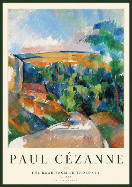 Paul Cézanne The Road from Le Tholonet No3 - Plakát