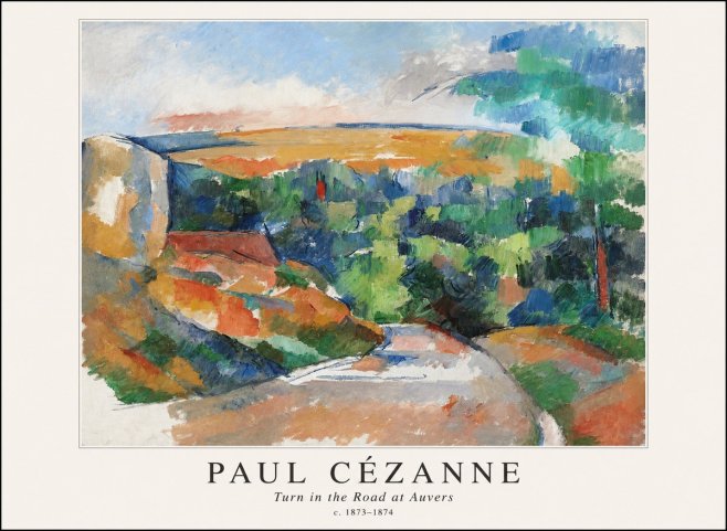 Paul Cézanne The Road from Le Tholonet No4 - Plakát