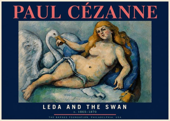 Paul Cézanne Leda and the Swan No4 - Plakát