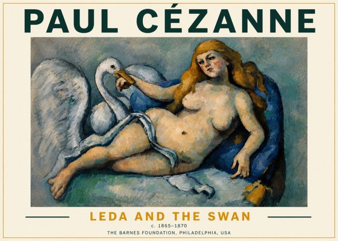Paul Cézanne Leda and the Swan No5 - Plakát