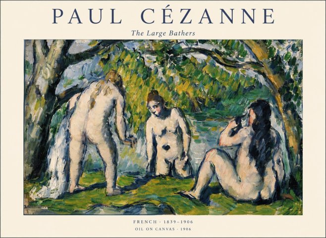 Paul Cézanne The Large Bathers V No1 - Plakát