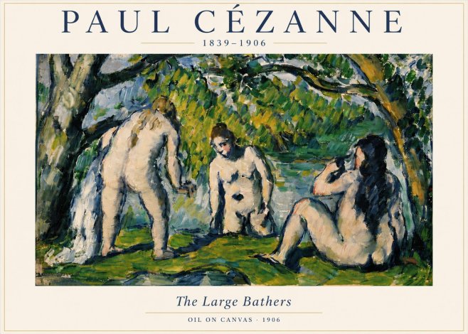 Paul Cézanne The Large Bathers V No3 - Plakát