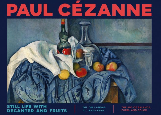 Paul Cézanne Still Life with Decanter and Fruits No2 - Plakát