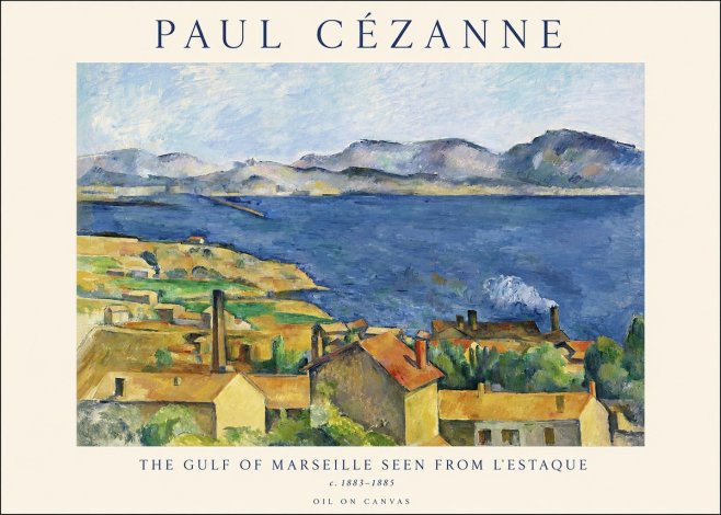 Paul Cézanne The Gulf of Marseille Seen from L'estaque No1 - Plakát