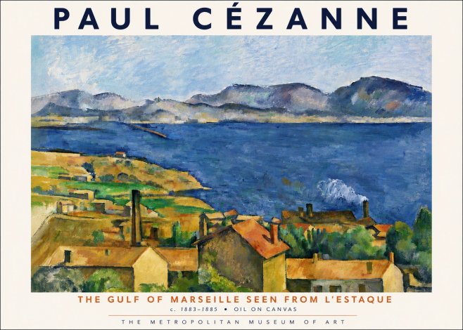 Paul Cézanne The Gulf of Marseille Seen from L'estaque No5 - Plakát