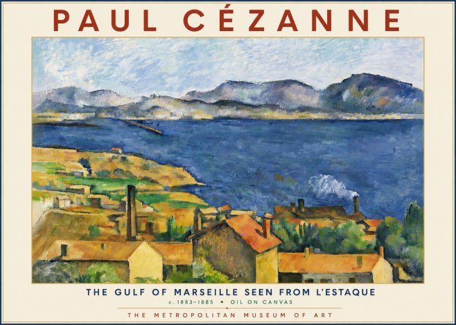 Paul Cézanne The Gulf of Marseille Seen from L'estaque No6 - Plakát