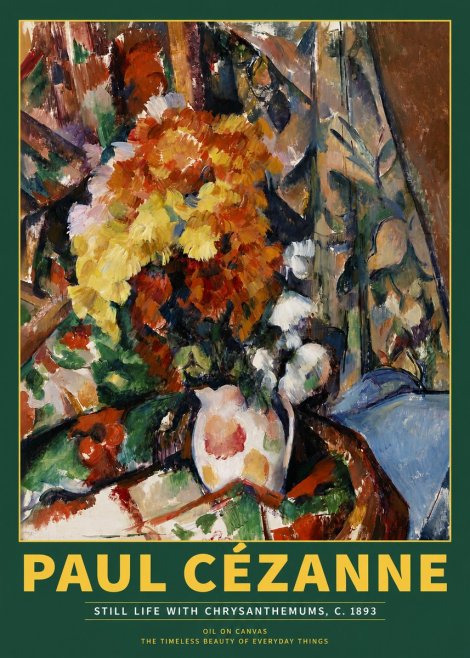 Paul Cézanne Still Life with Chrysanthemums No2 - Plakát