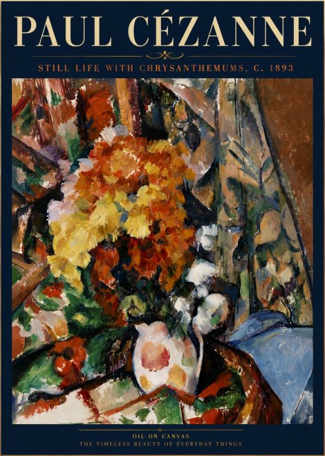 Paul Cézanne Still Life with Chrysanthemums No6 - Plakát