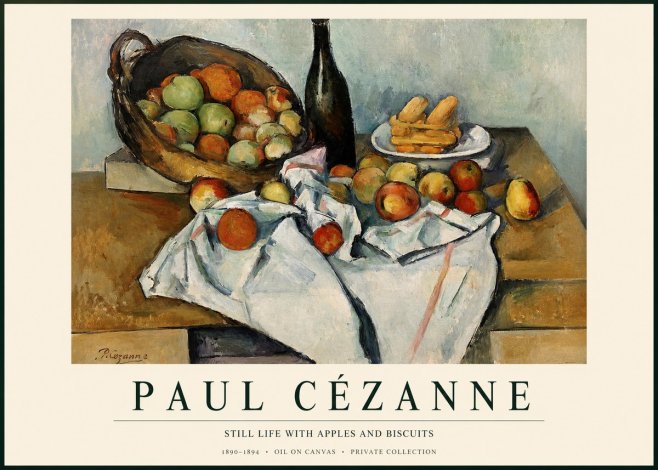Paul Cézanne Still Life with Apples and Biscuits No1 - Plakát
