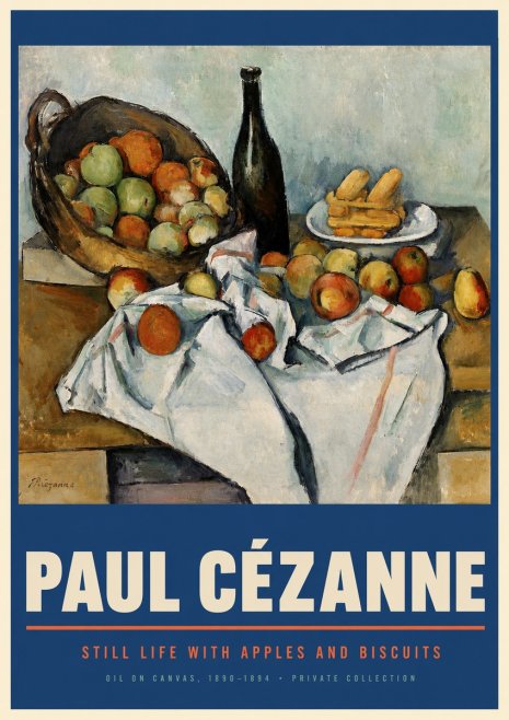 Paul Cézanne Still Life with Apples and Biscuits No2 - Plakát