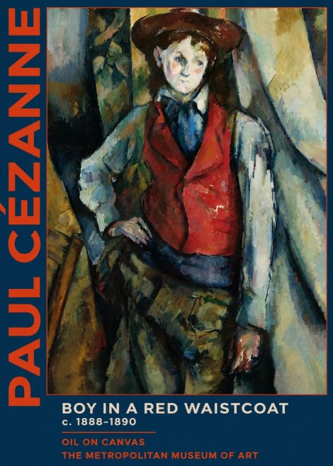 Paul Cézanne Boy in a Red Waistcoat No2 - Plakát