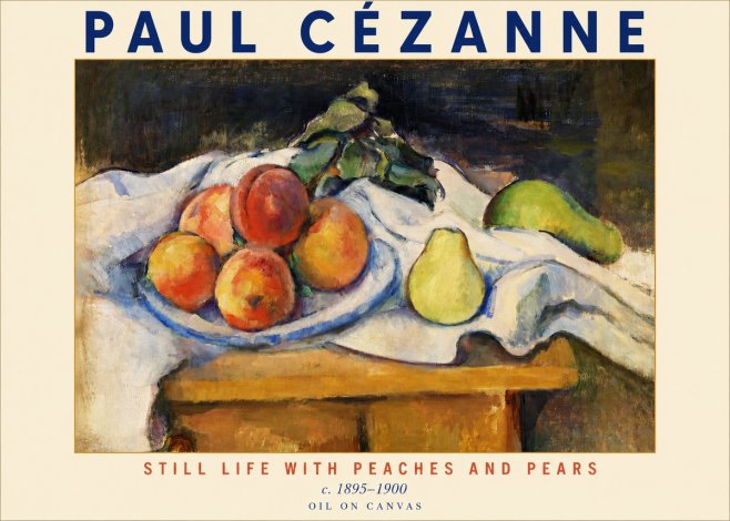 Paul Cézanne Still Life with Peaches and Pears No3 - Plakát