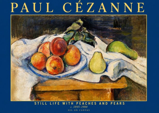 Paul Cézanne Still Life with Peaches and Pears No6 - Plakát