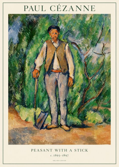 Paul Cézanne Peasant with a Stick No1 - Plakát