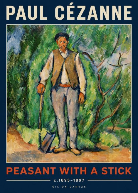 Paul Cézanne Peasant with a Stick No2 - Plakát