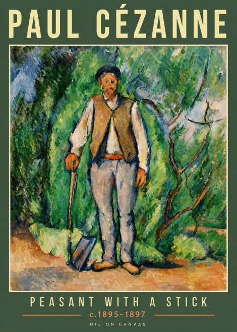 Paul Cézanne Peasant with a Stick No5 - Plakát