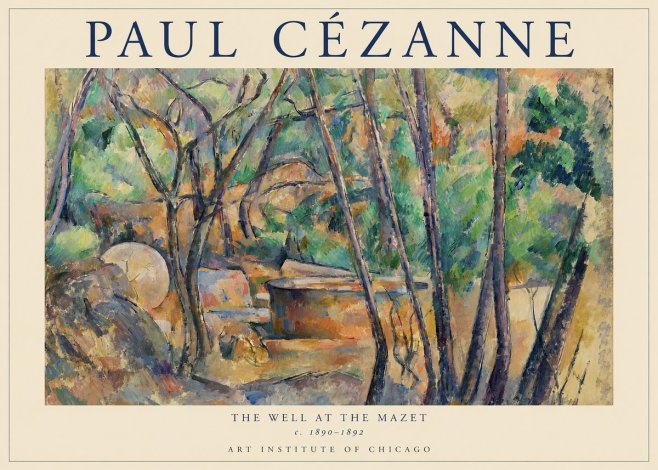 Paul Cézanne The Well at the Mazet No1 - Plakát