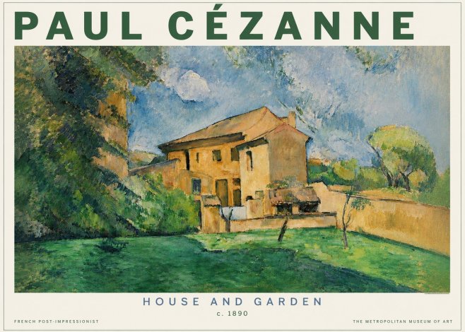 Paul Cézanne House and Garden No3 - Plakát