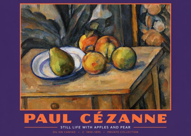 Paul Cézanne Still Life with Apples and Pear No2 - Plakát