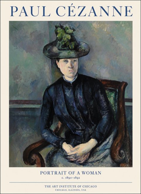 Paul Cézanne Portrait of a Woman II No1 - Plakát