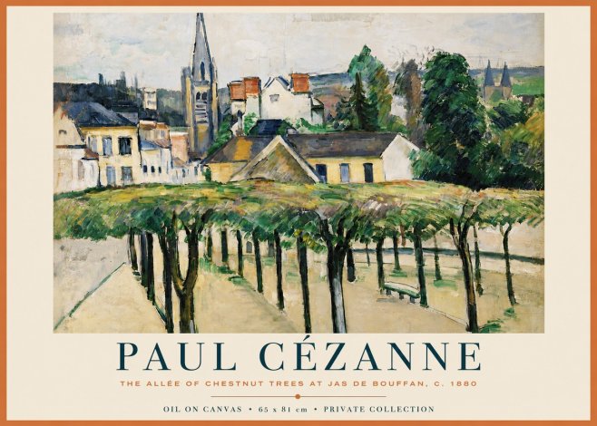 Paul Cézanne The Allée of Chestnut Trees at Jas De Bouffan No4 - Plakát
