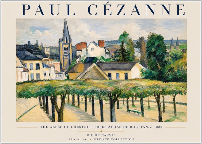 Paul Cézanne The Allée of Chestnut Trees at Jas De Bouffan No6 - Plakát