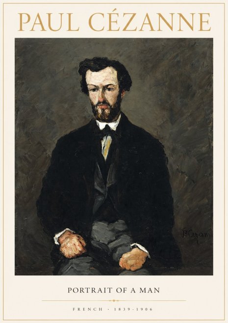 Paul Cézanne Portrait of a Man II No1 - Plakát