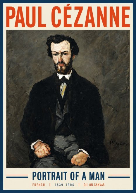 Paul Cézanne Portrait of a Man II No3 - Plakát