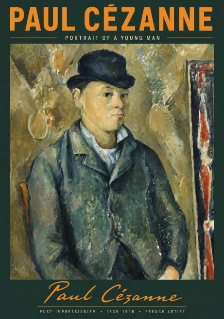 Paul Cézanne Portrait of a Young Man No2 - Plakát