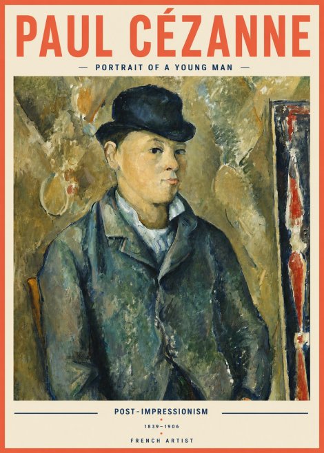 Paul Cézanne Portrait of a Young Man No4 - Plakát