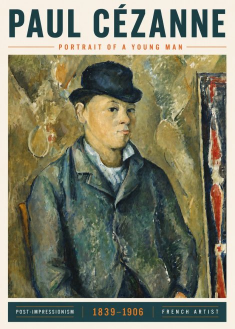 Paul Cézanne Portrait of a Young Man No5 - Plakát