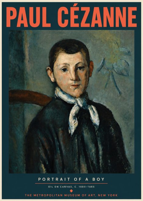 Paul Cézanne Portrait of a Boy No4 - Plakát