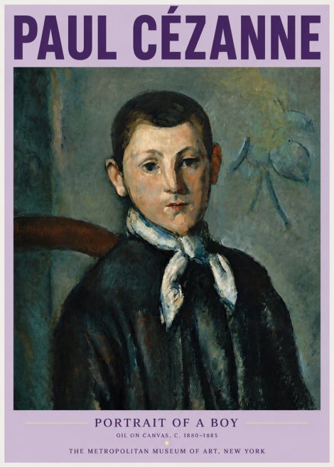 Paul Cézanne Portrait of a Boy No5 - Plakát