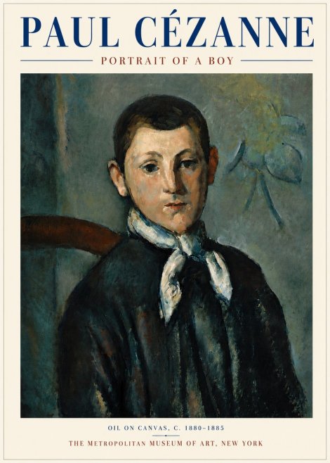 Paul Cézanne Portrait of a Boy No6 - Plakát
