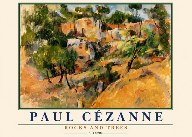 Paul Cézanne Rocks and Trees III No6 - Plakát