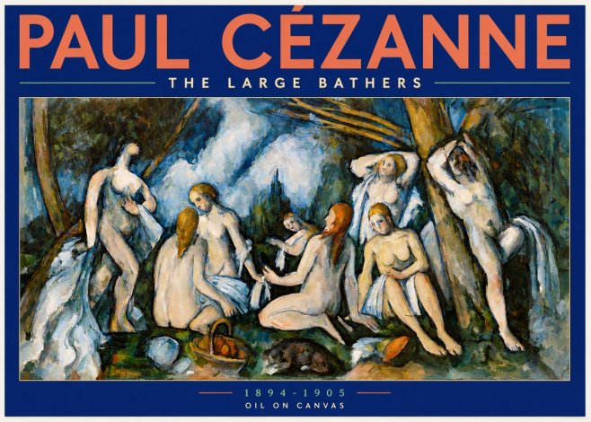 Paul Cézanne The Large Bathers VI No2 - Plakát