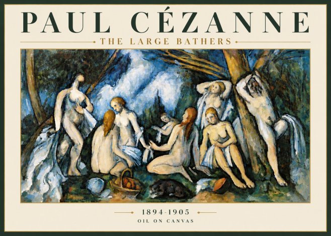 Paul Cézanne The Large Bathers VI No5 - Plakát