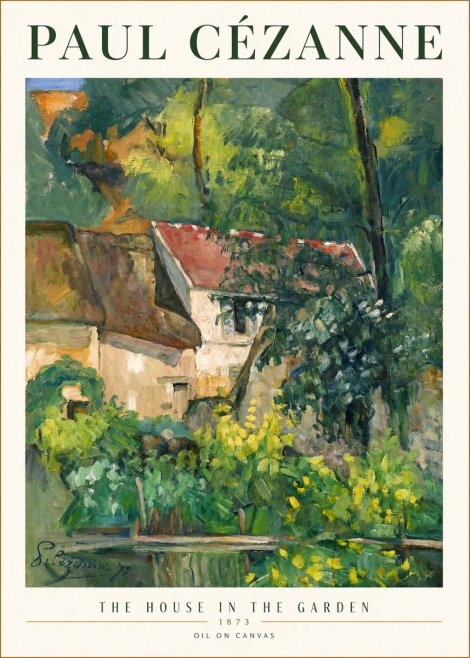Paul Cézanne The House in the Garden No1 - Plakát