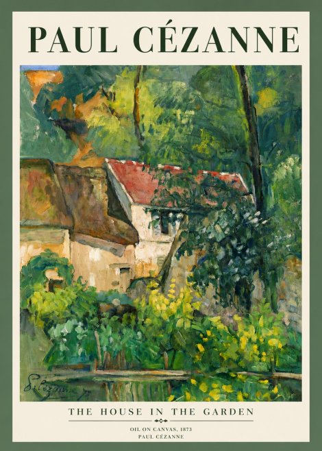 Paul Cézanne The House in the Garden No3 - Plakát