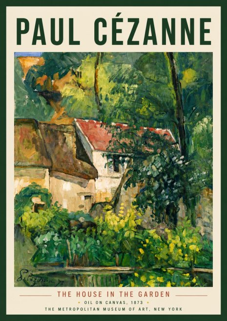 Paul Cézanne The House in the Garden No6 - Plakát