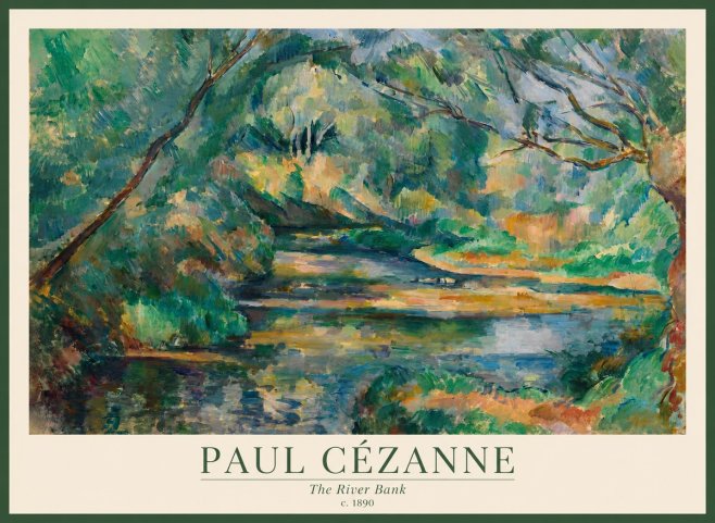 Paul Cézanne The River Bank No1 - Plakát