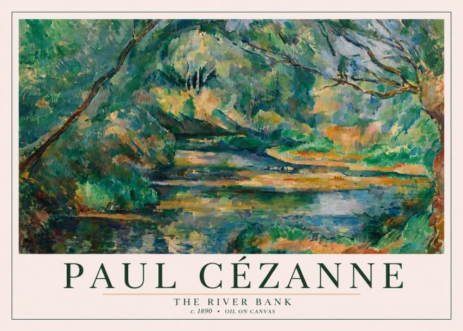 Paul Cézanne The River Bank No3 - Plakát