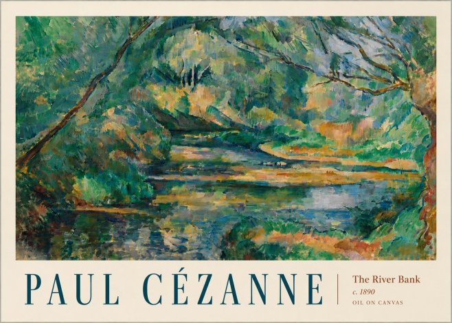 Paul Cézanne The River Bank No5 - Plakát