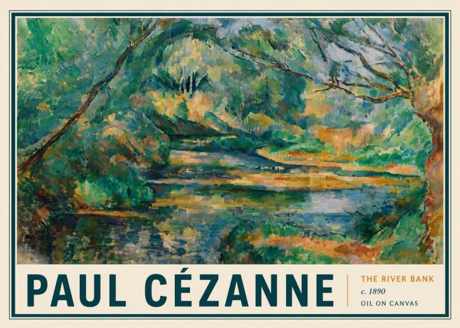 Paul Cézanne The River Bank No6 - Plakát