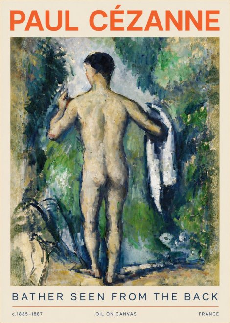 Paul Cézanne Bather Seen from the Back No4 - Plakát
