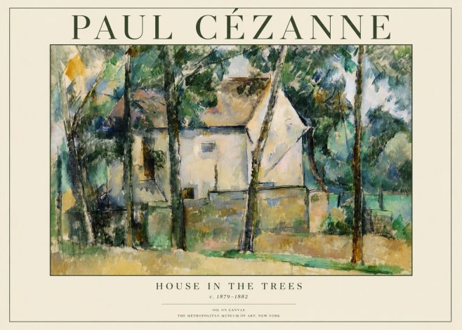 Paul Cézanne House in the Trees No1 - Plakát