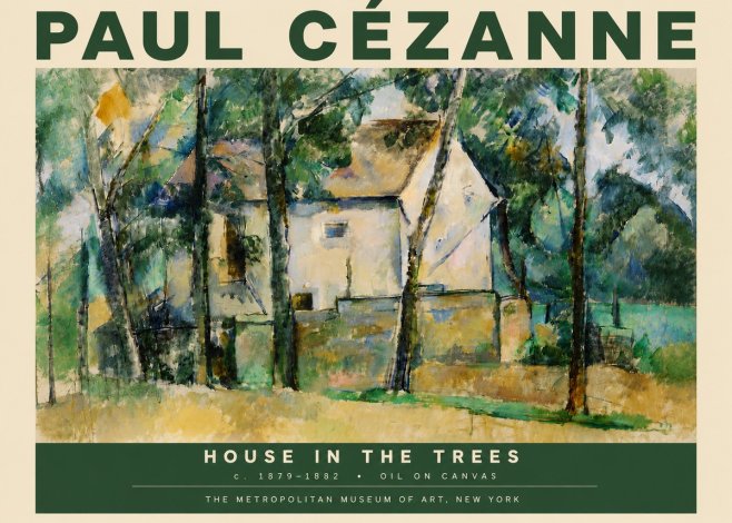 Paul Cézanne House in the Trees No4 - Plakát