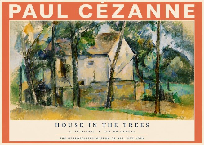 Paul Cézanne House in the Trees No5 - Plakát